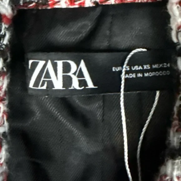 Zara Pink and Black Plaid Blazer - Picture 8 of 15